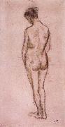 Camille Pissarro Full-length standing nude of a woman from behind Spain oil painting artist